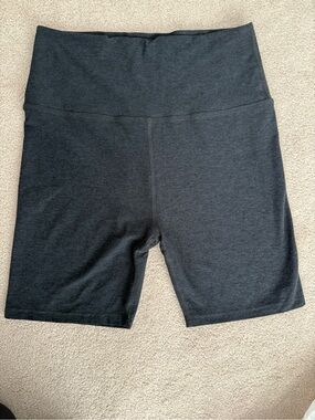 Beyond yoga High-Waist Women's Bike Shorts – Charcoal Black- size XL